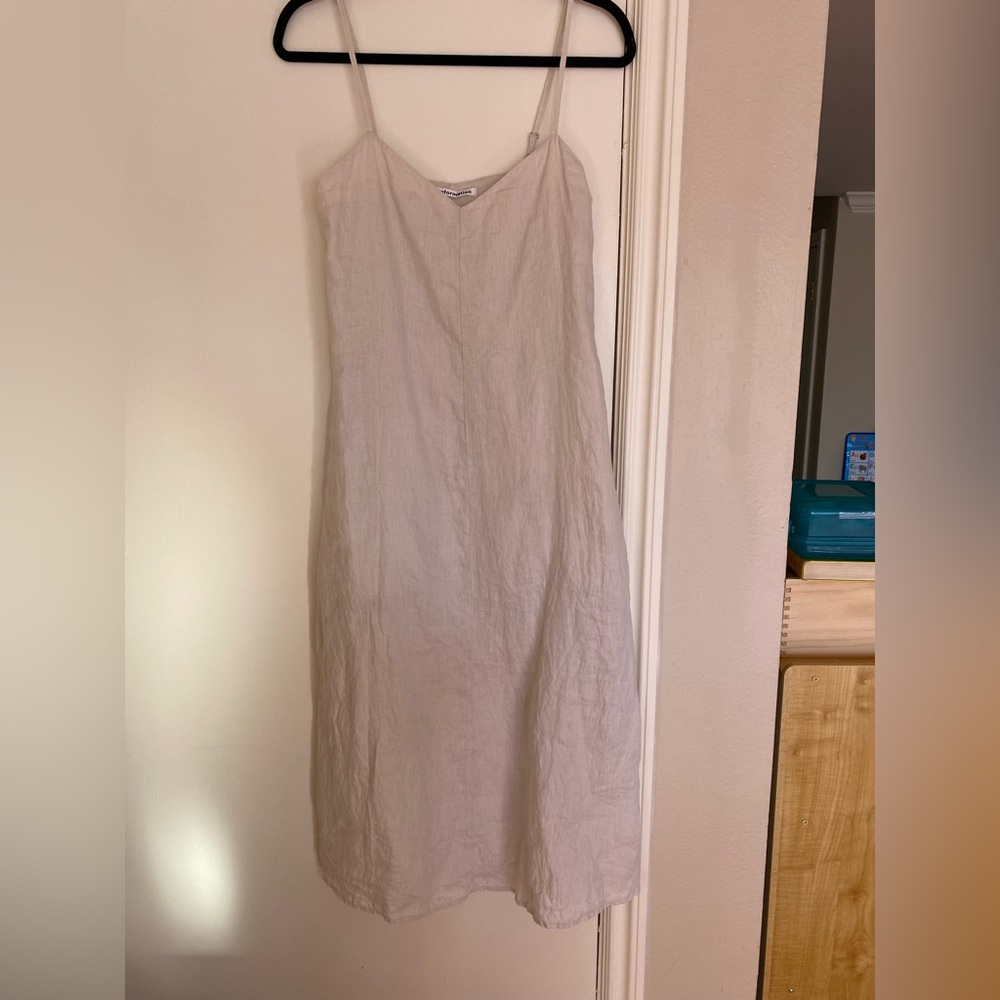 Reformation off-White Linen Maxi Dress